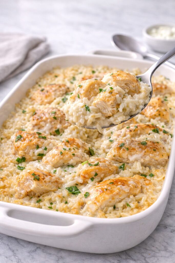 Angel Chicken Rice Casserole