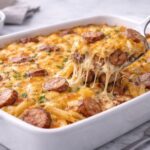Cheesy Kielbasa Pasta Casserole