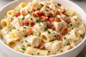 Creamy Chicken Bacon Ranch Pasta