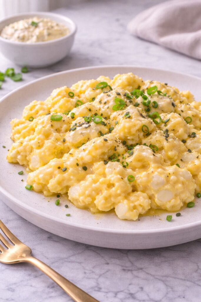 Creamy Cottage Cheese Scrambled Eggs