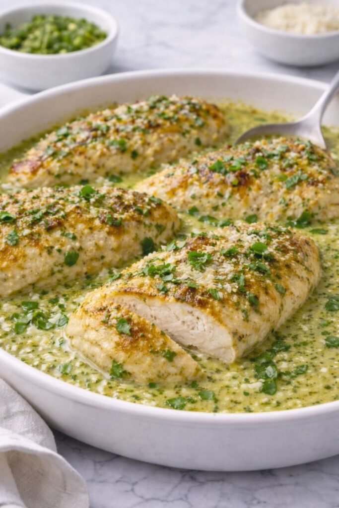 Creamy Pesto Chicken Recipe
