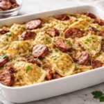 Crock Pot Pierogi and Kielbasa Casserole