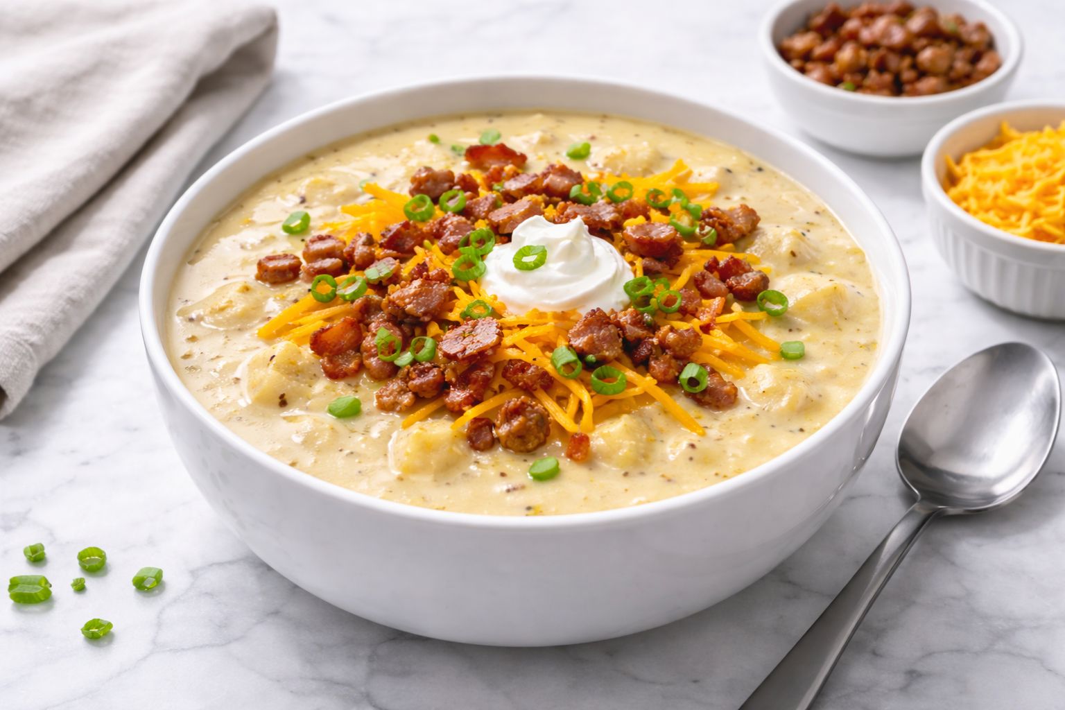 Crockpot Loaded Baked Potato Soup Recipe