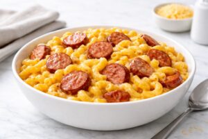 Crockpot Mac and Cheese With Kielbasa