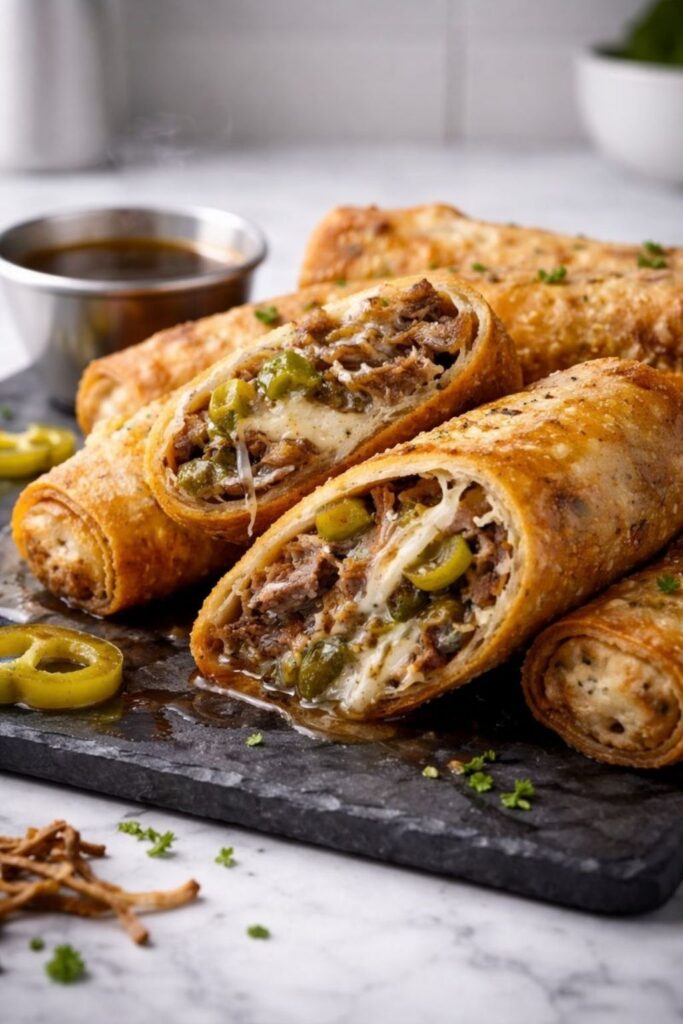 Italian Beef Egg Rolls Recipe
