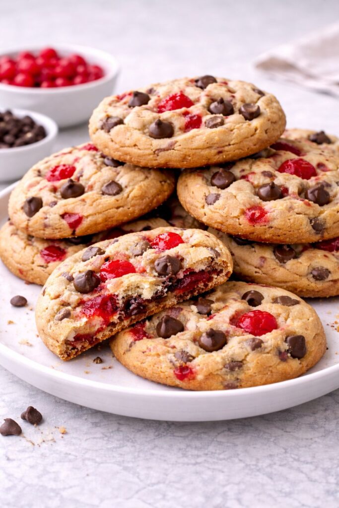 Maraschino Cherry Chocolate Chip Cookies