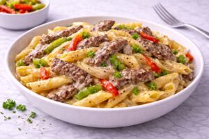 Philly Cheese Steak Pasta