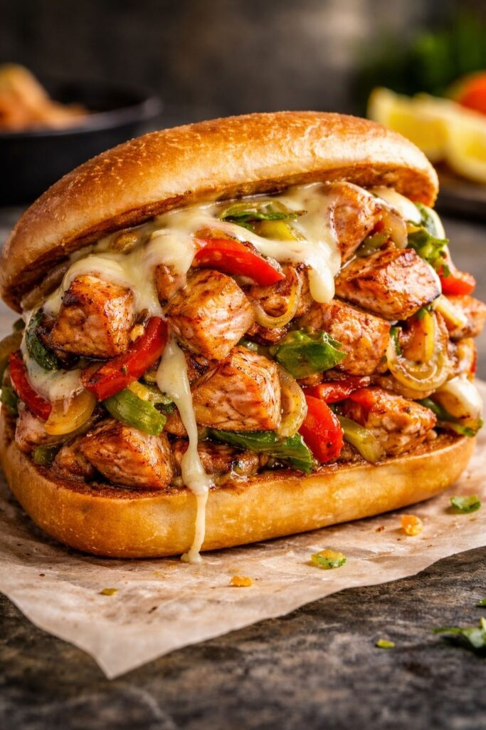 Salmon Cheesesteak Recipe