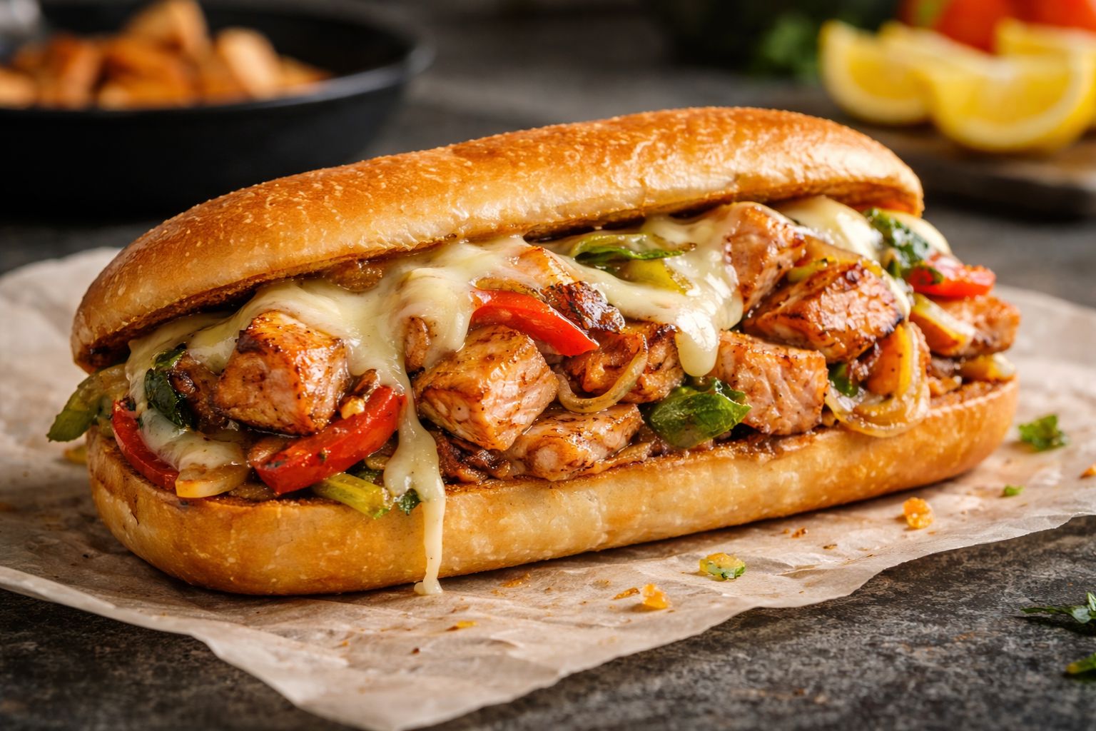 Salmon Cheesesteak Recipe