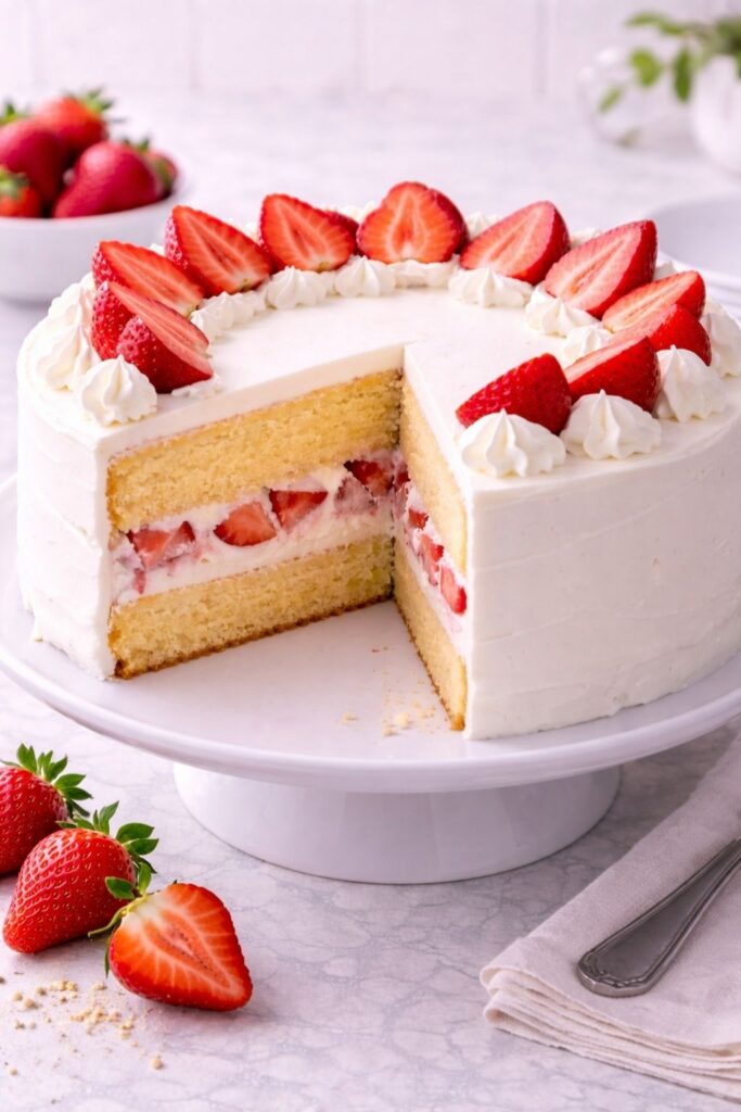 Olive Garden Strawberry Cream Cake Recipe