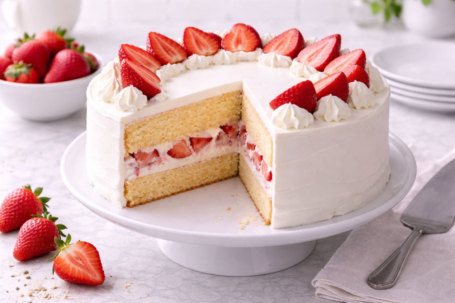Olive Garden Strawberry Cream Cake Recipe