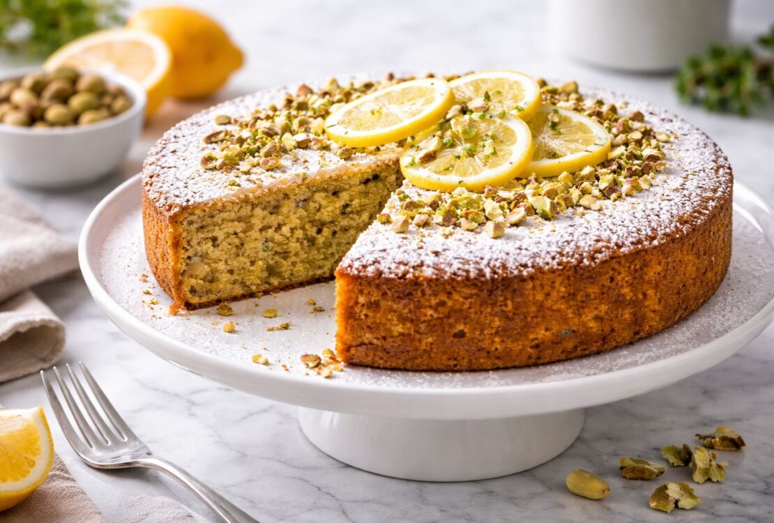 Flourless Lemon Pistachio Cake