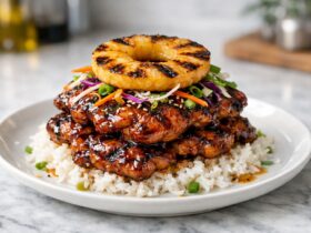 Hawaiian Huli Huli Chicken Stack