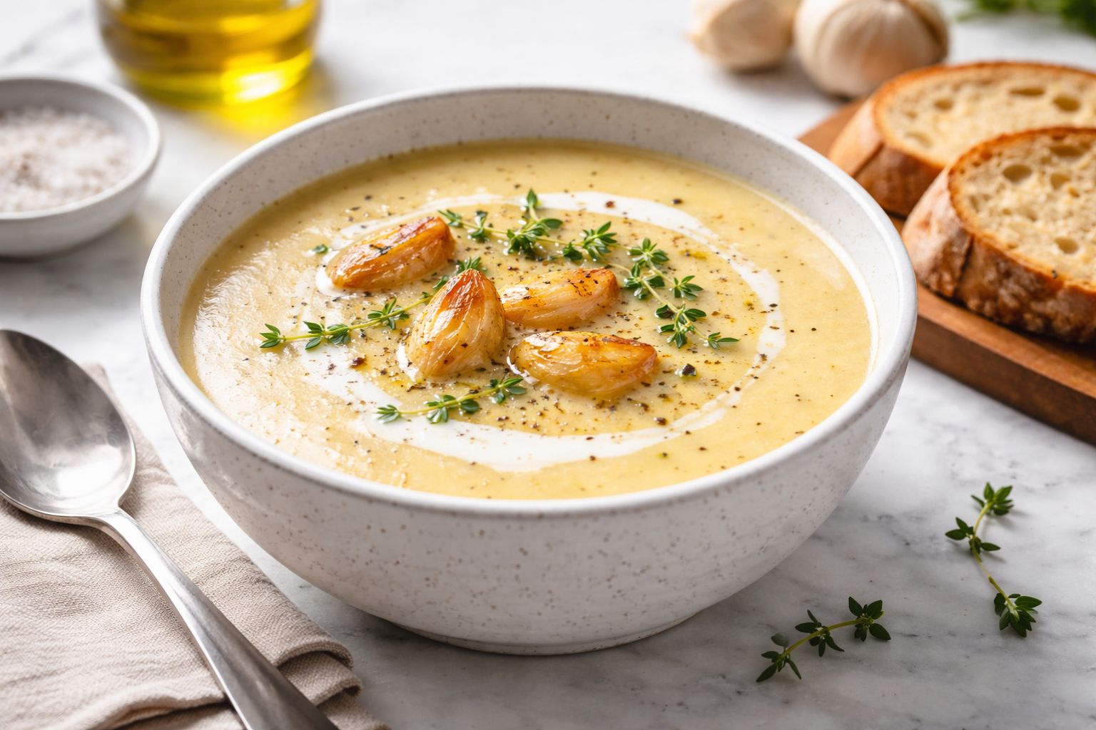 Roasted garlic soup recipe