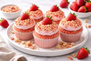 Strawberry Crunch Cupcakes Recipe