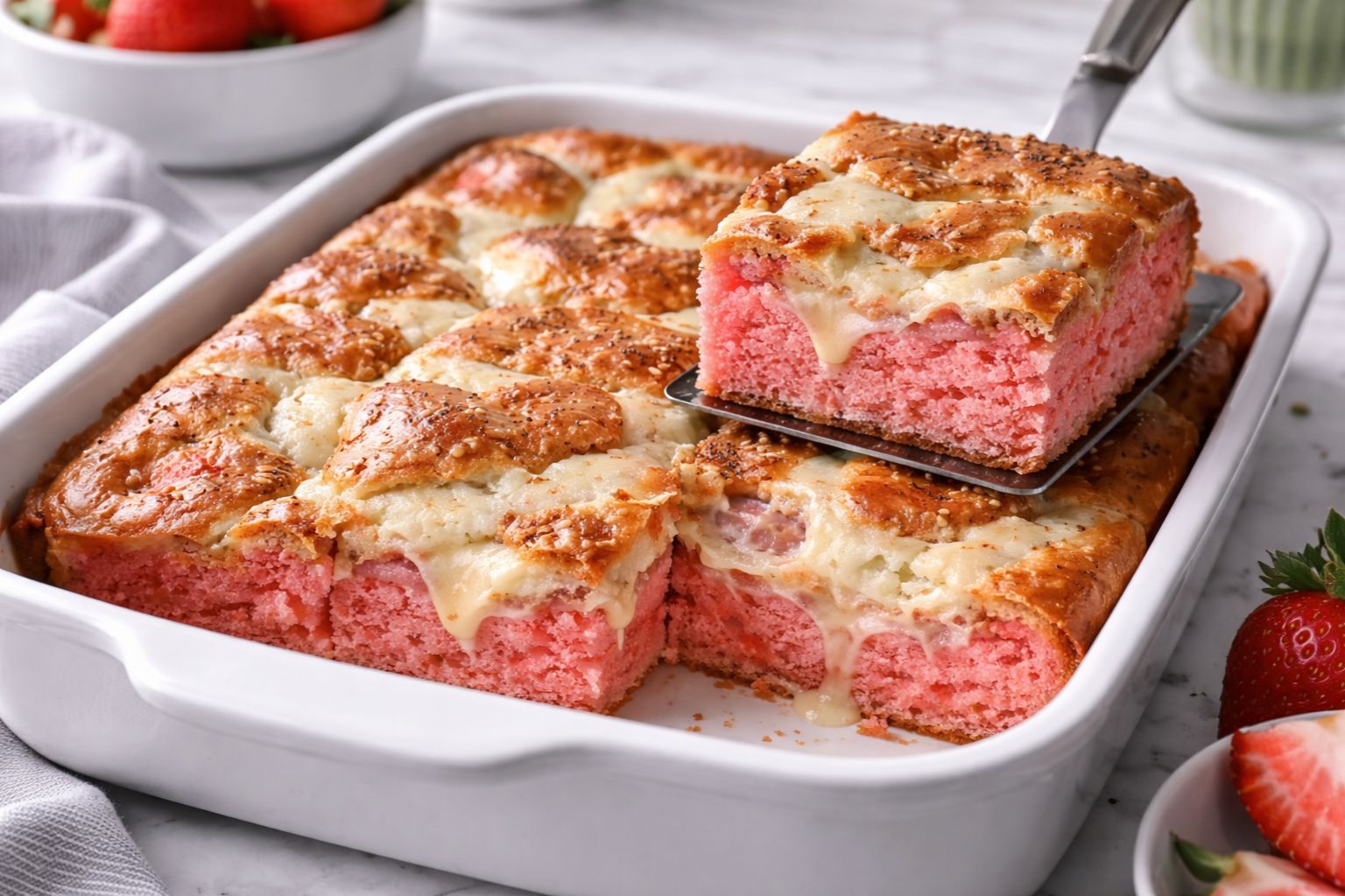 Strawberry Earthquake Cake Recipe
