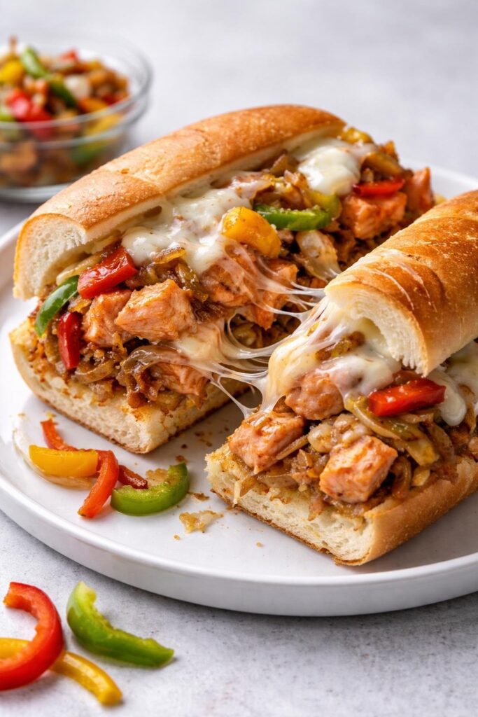 Salmon Cheese Steak Recipe