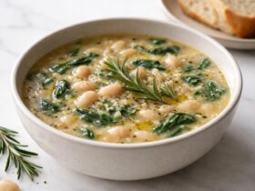 Cozy Rosemary and Garlic White Bean Soup