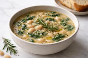 Cozy Rosemary and Garlic White Bean Soup
