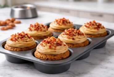 Bacon and Peanut Butter Cupcakes for Dogs Recipe