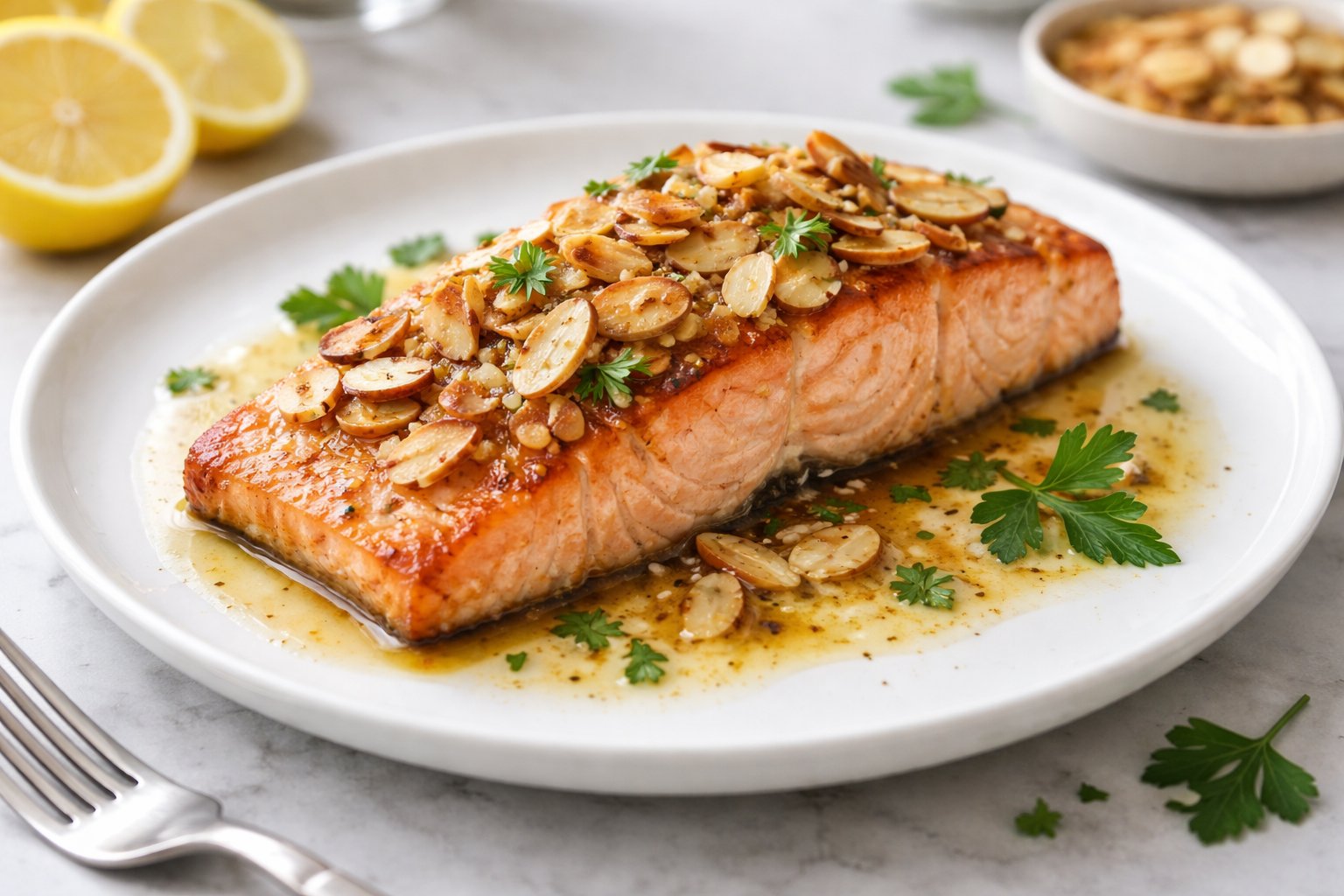Salmon Almondine Recipe