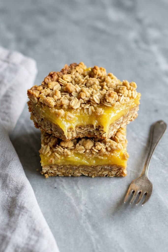 Lemon Oatmeal Crumble Bars Recipe