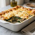 Spinach and Mushroom White Lasagna Recipe