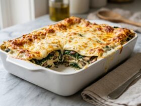 Spinach and Mushroom White Lasagna Recipe