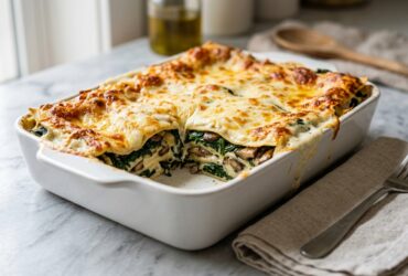 Spinach and Mushroom White Lasagna Recipe