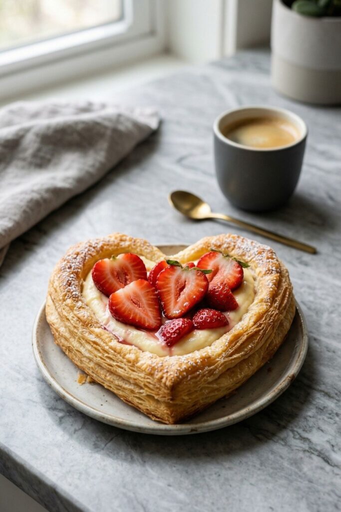 Strawberry Cream Cheese Heart Danish