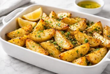 Crispy Greek Potatoes With Lemon Flavor Recipe
