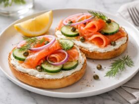 Bagels with Lox and Cream Cheese Recipe