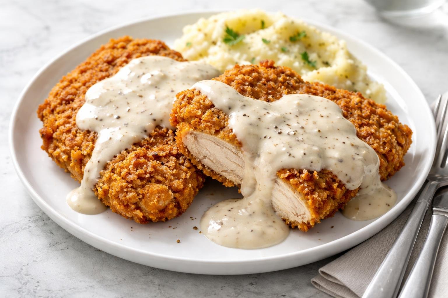 Chicken Fried Chicken Recipe with Gravy