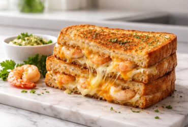 Garlic Bread Shrimp Grilled Cheese Recipe