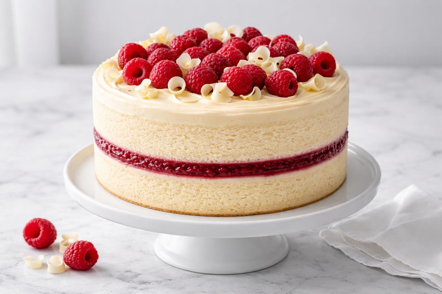 White Chocolate Raspberry Cake Recipe