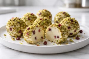 Cranberry Pistachio White Chocolate Truffles Recipe