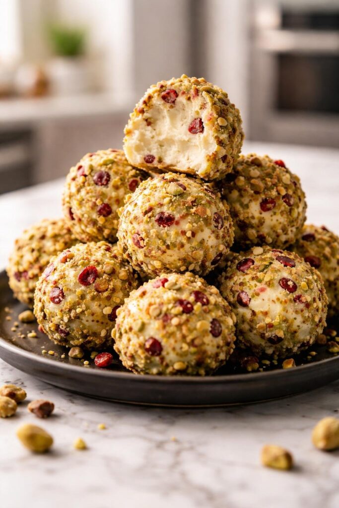 Cranberry Pistachio White Chocolate Truffles Recipe