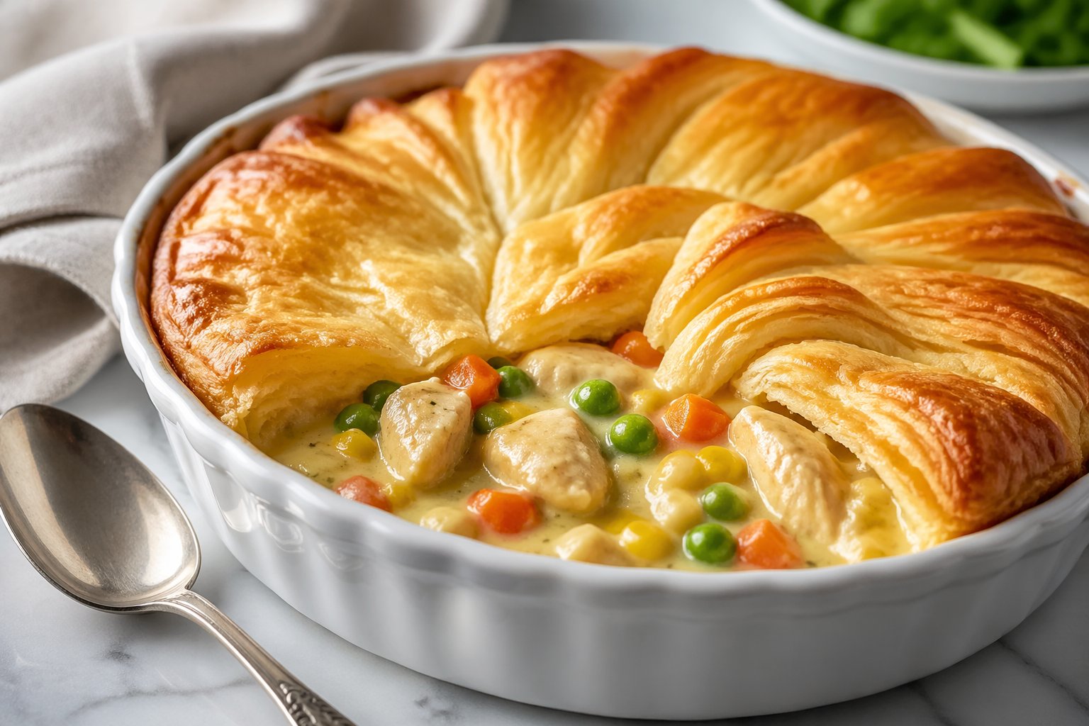 Chicken Pot Pie with Crescent Rolls Recipe
