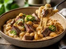 Steak & Pepper Jack Queso Mac Recipe