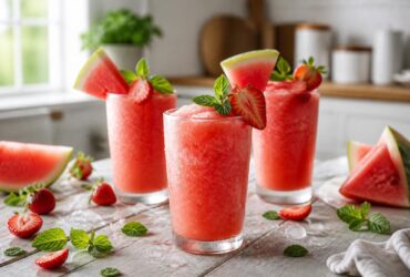 Watermelon Strawberry Frozen Cooler Recipe