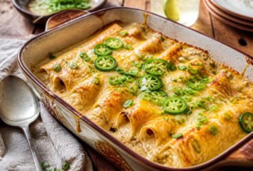 Jalapeño Popper Cheesy Chicken Enchiladas Recipe